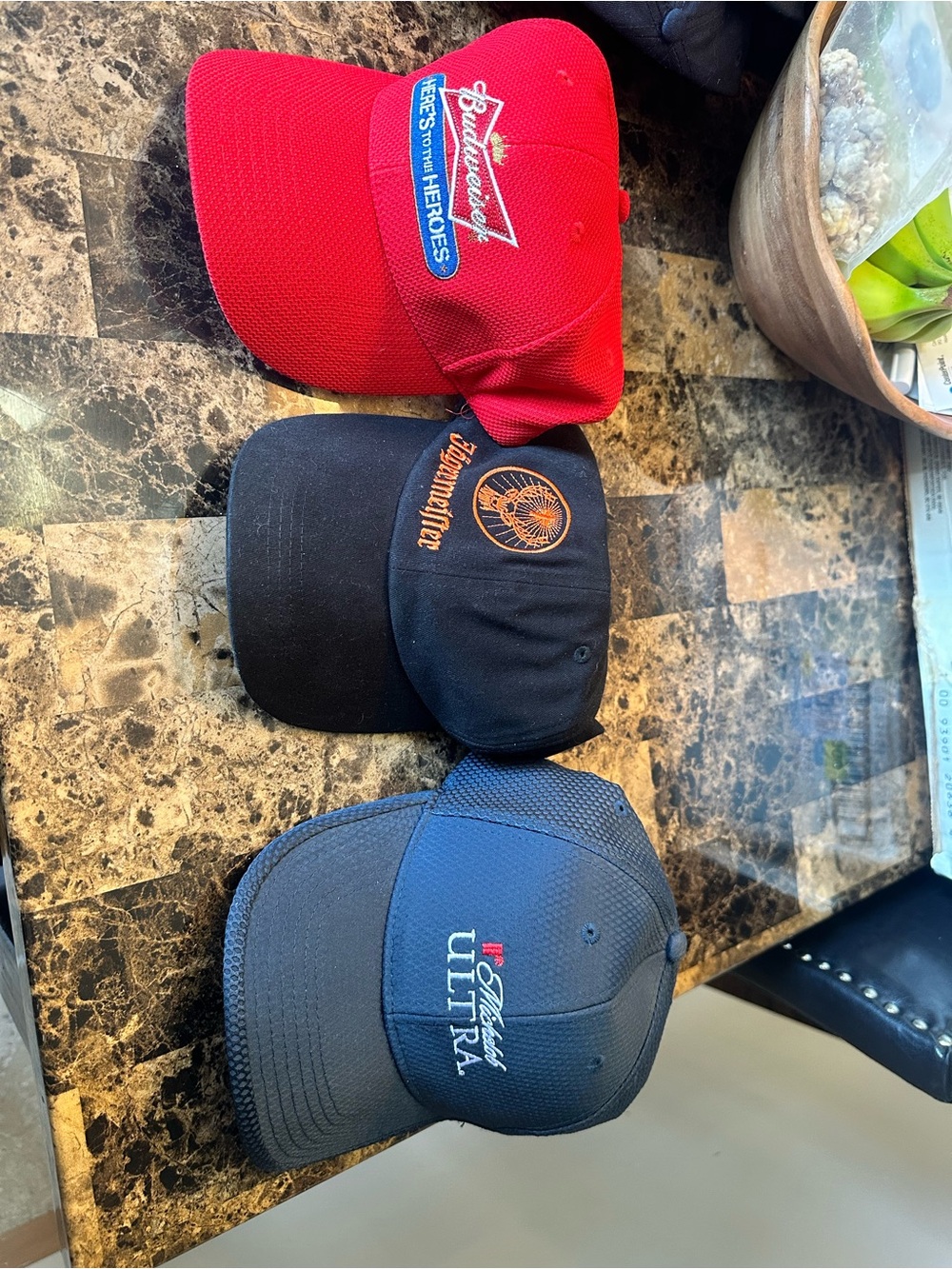 NWT 3 Alcoholic Brand Hats